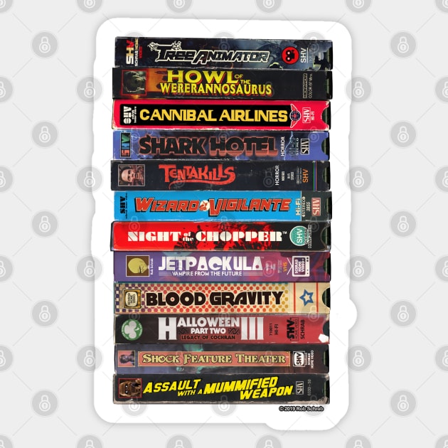 SCHRAB HOME VIDEO STACK O'VHS Sticker by RobSchrab